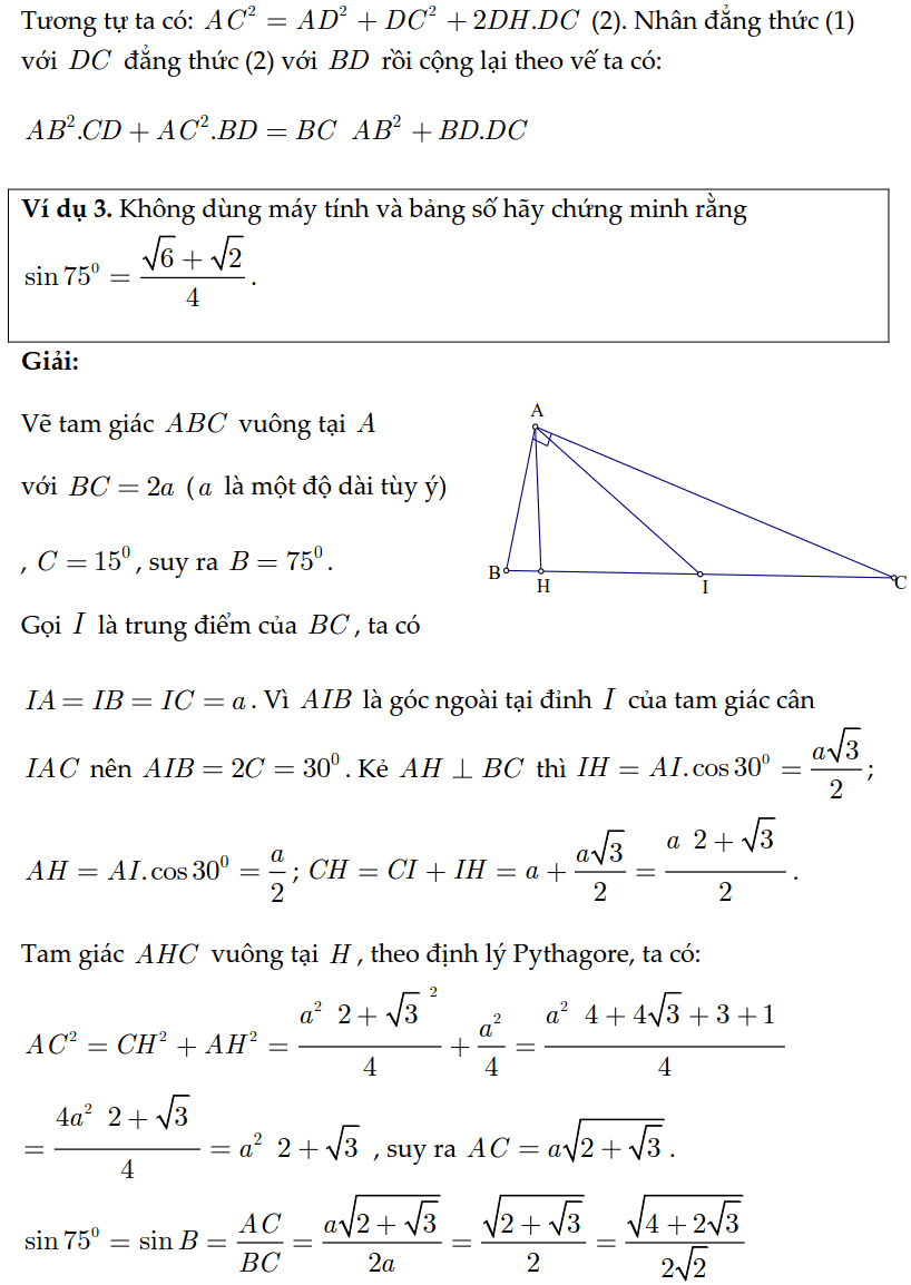 Hướng dẫn giải bài tập hệ thức lượng trong tam giác vuông-16