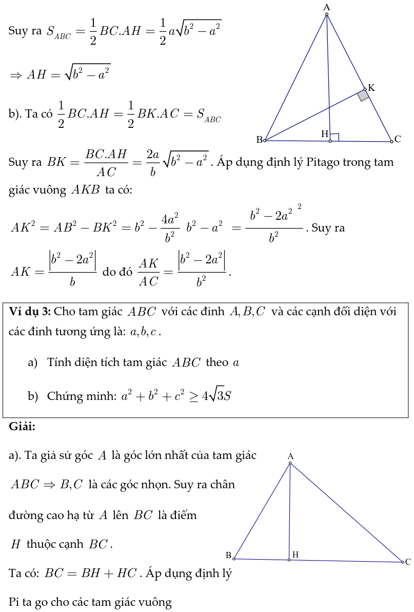 Hướng dẫn giải bài tập hệ thức lượng trong tam giác vuông-2