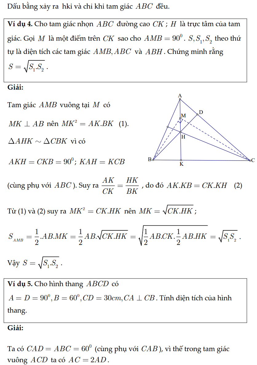 Hướng dẫn giải bài tập hệ thức lượng trong tam giác vuông-4