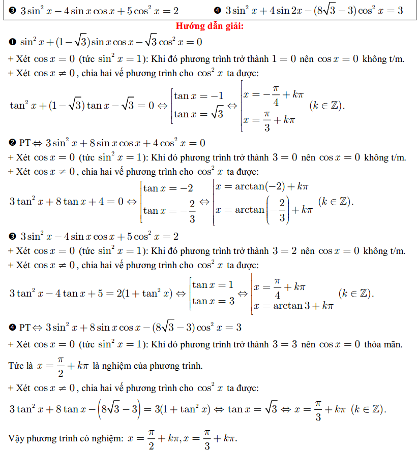 Cách giải một số dạng phương trình lượng giác-7