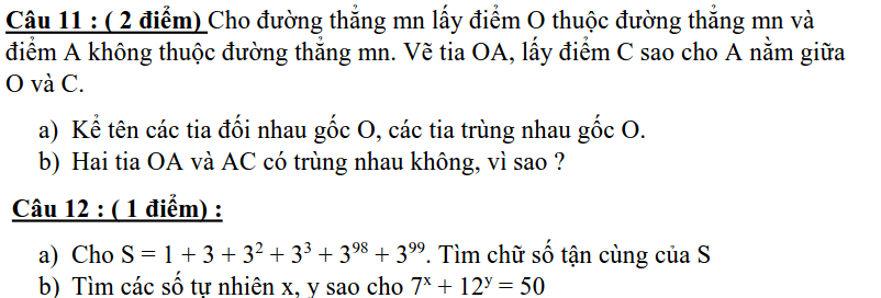 Đề kiểm tra giữa HK1 Toán lớp 6 huyện Thanh Miện 2019-2020