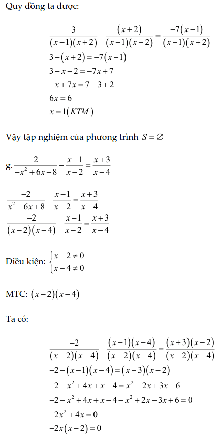Bài tập phương trình chứa ẩn ở mẫu có lời giải-4
