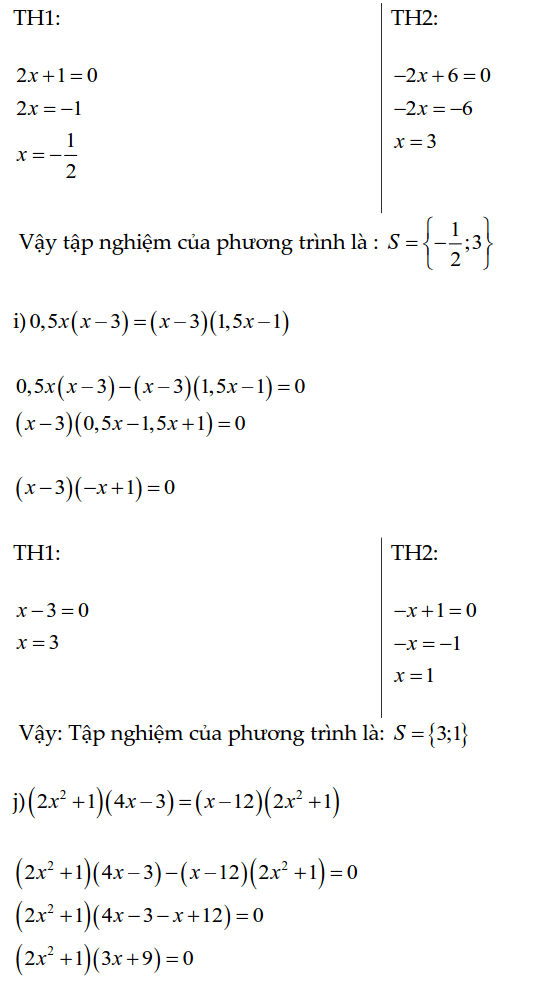 Bài tập phương trình bậc nhất, phương trình tích có lời giải-3