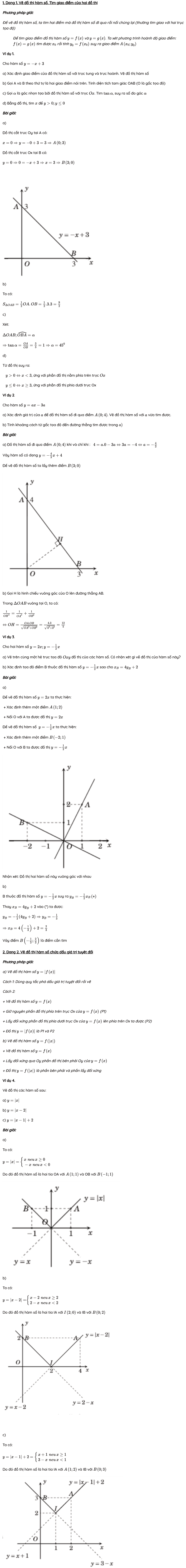 Cách vẽ đồ thị hàm số bậc nhất y=ax+b-1