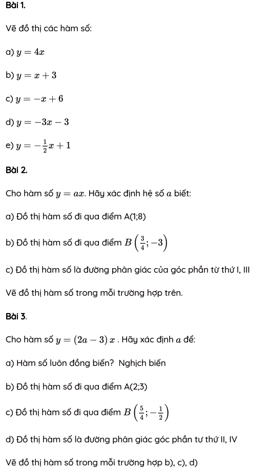 Cách vẽ đồ thị hàm số bậc nhất y=ax+b-2