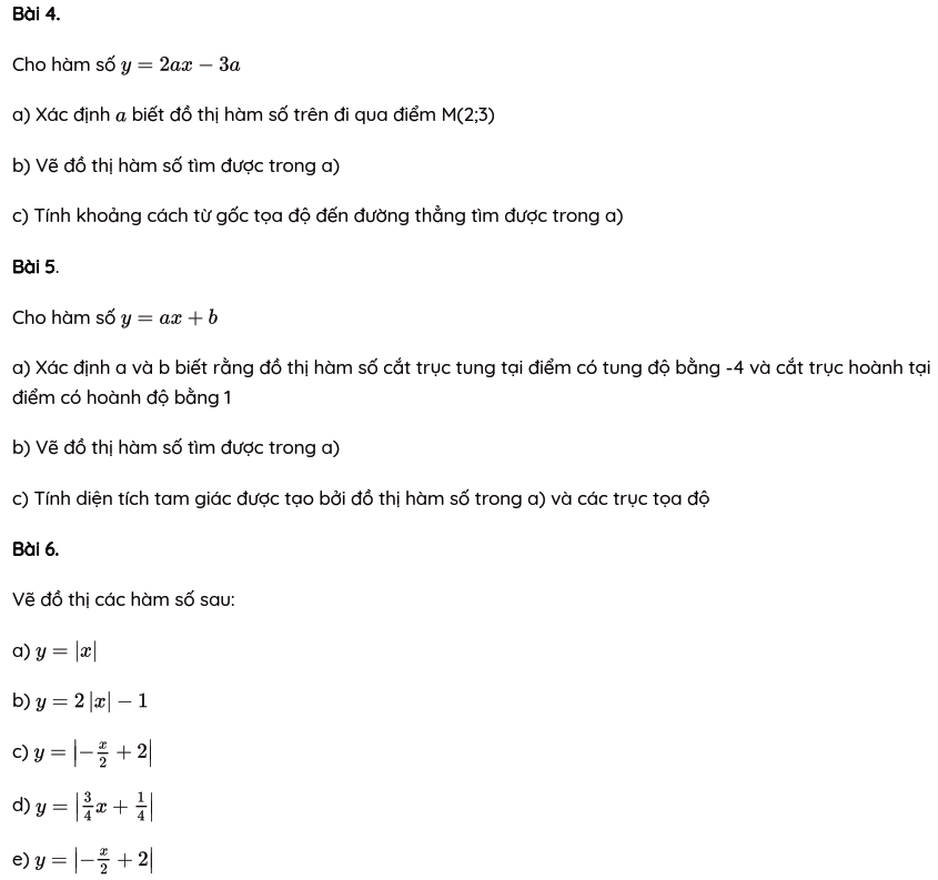 Cách vẽ đồ thị hàm số bậc nhất y=ax+b-3