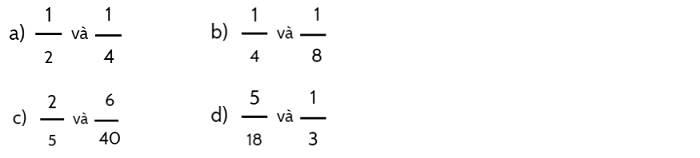 Cách quy đồng mẫu số phân số qua các bài tập