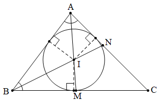 Làm thế nào là nhằm xác lập được đường tròn nội tiếp tam giác?
