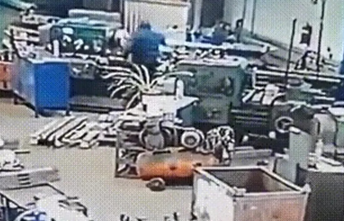 Russian Lathe Machine Incident Footage Real Video